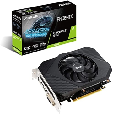 ASUS Phoenix Nvidia GeForce GTX 1650 4GB Power OC Edition Gaming Grafikkarte (GDDR6 Speicher, PCIe 3.0, 1x HDMI 2.0b, 1x DVI, 1x DisplayPort 1.4, PH-GTX1650-O4GD6-P) - 1