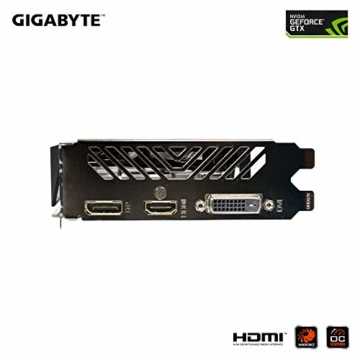 Gigabyte GeForce GTX 1050 Ti OC Grafikkarte (4 GB, GDDR5, 128 Bit, 16 x PCI-EXP) schwarz - 5