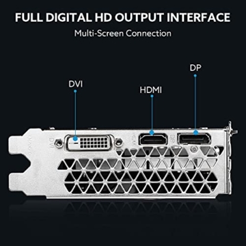 Grafikkarte, NVIDIA GeForce GTX 1060 3GB GDRR5 192 Bit HDCP kompatibel mit DirectX 12 Dual Fan VR Ready OC Grafikkarte, DVI-D/HDMI/DP Interface Grafikkarte - 5