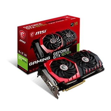 MSI Gaming GeForce GTX 1070 Ti 8 GB GDRR5 256-bit HDCP Unterstützung DirectX 12 SLI Twin Frozr Heat Pipes Dual TORX 2.0 Fan VR Ready Grafikkarte (GTX 1070 TI Gaming 8G) - 1