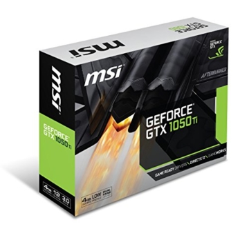 MSI GeForce GTX 1050 TI 4GT LP 4GB Nvidia GDDR5 1x HDMI, 1x DP, 1x DL-DVI-D, 2 Slot Low Proflie, Afterburner OC, Nvidia G-Sync, Grafikkarte - 5