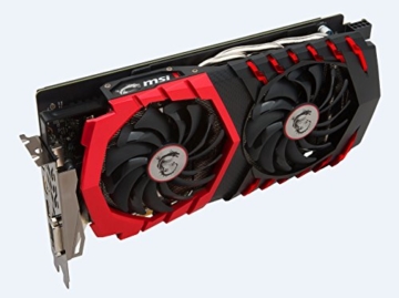 MSI NVIDIA GTX 1060 Gaming X 6G Grafikkarte (HDMI, DP, DL-DVI-D, 2 Slot Afterburner OC, VR Ready, 4K-optimiert) - 6