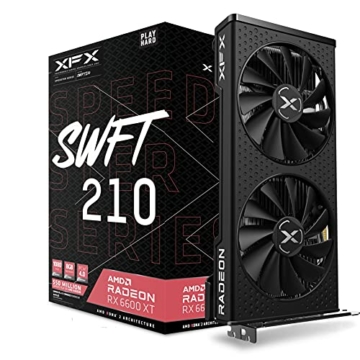 XFX Speedster SWFT210 Radeon RX 6600 XT CORE Gaming Grafikkarte mit 8GB GDDR6 HDMI 3xDP, AMD RDNA™ 2 (RX-66XT8DFDQ) - 1