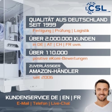 Gaming PC mit Windows 11 Home | AMD Ryzen 7 5700X 8x3.4GHz | GeForce RTX 4070 | 1000GB M.2 NVMe | 32GB DDR4 RAM | Computer für Zocker, Gamer Desktop Rechner zum Spielen | A10110