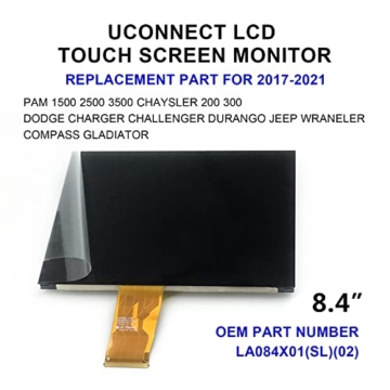 LKYHHY 17-22 Ersatz 8.4 Uconnect 4C UAQ LCD-Monitor Touchscreen Radio Navigation Neu OE Ersatz passend für Dodge RAM Jeep Chrysler 2017 LA084X01(SL)(02) - 4