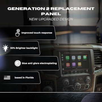 UConnect 4 UAQ/UAS 8,4 Zoll Touchscreen LCD + Digitizer kompatibel mit Chrysler Dodge Jeep Ram LA084X01 - 8